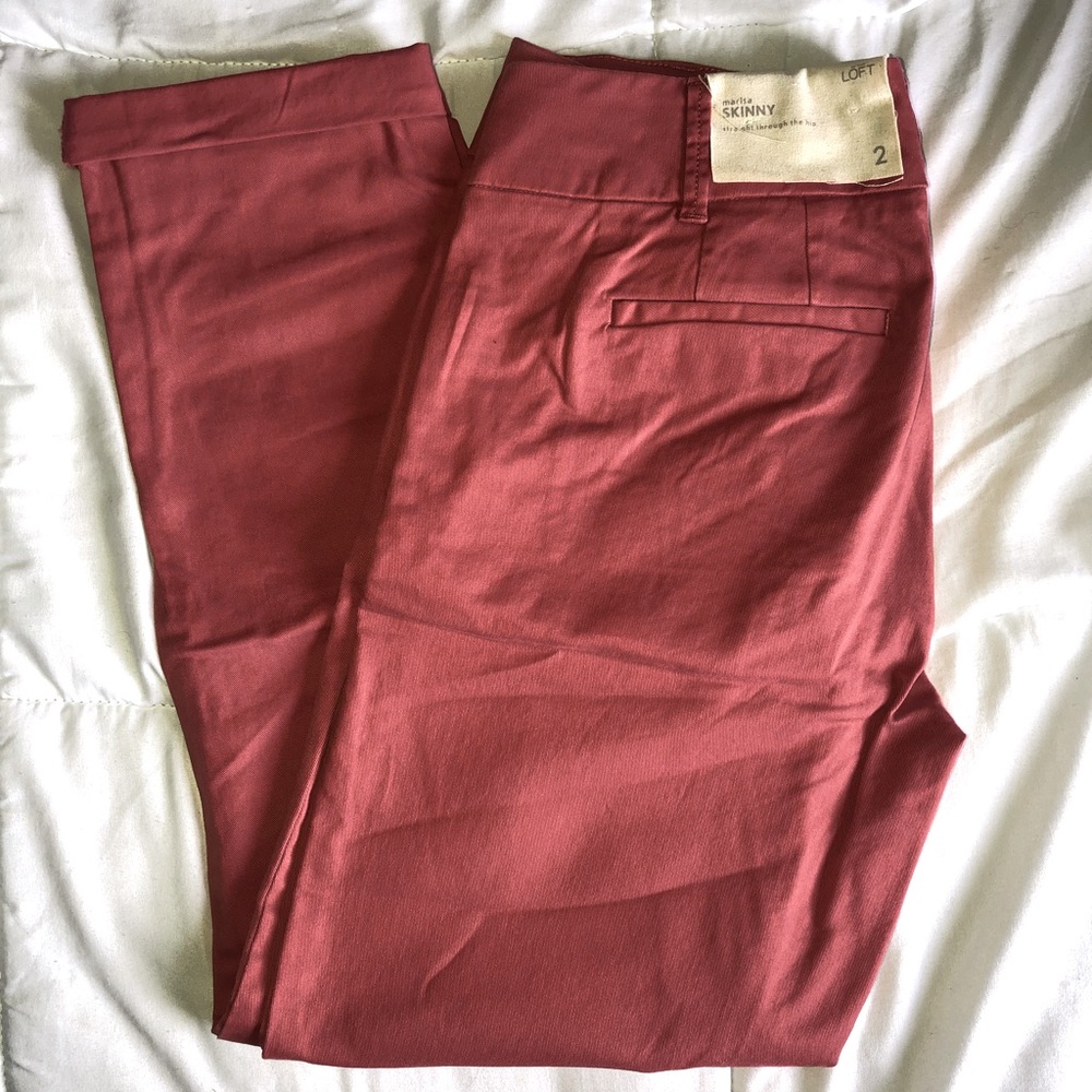 NWT Loft Marisa Skinny Chino Pant, Size 2